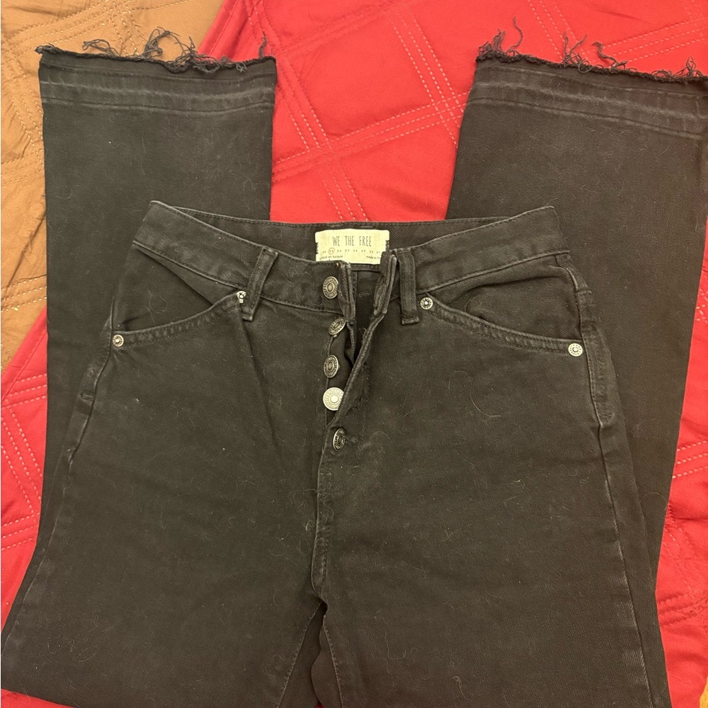 We The Free Charcoal Distressed Jeans